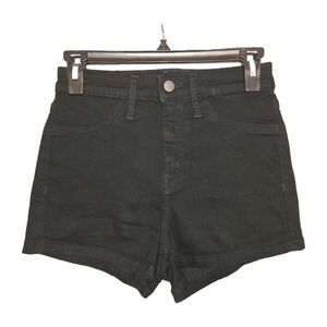 Wild Fable Shorts Womens Size 4/27 Black Denim Shortie High Rise Stretch